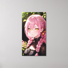 Schattigee anime kunst. canvas afdruk