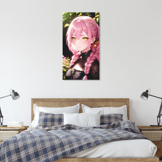 Schattigee anime kunst. canvas afdruk (Insitu (Slaapkamer))