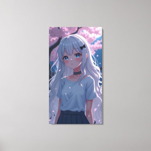 Schattigee anime kunst. canvas afdruk (Voorkant)