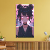 Schattigee anime kunst. canvas afdruk (Insitu (Woonkamer))