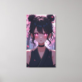 Schattigee anime kunst. canvas afdruk