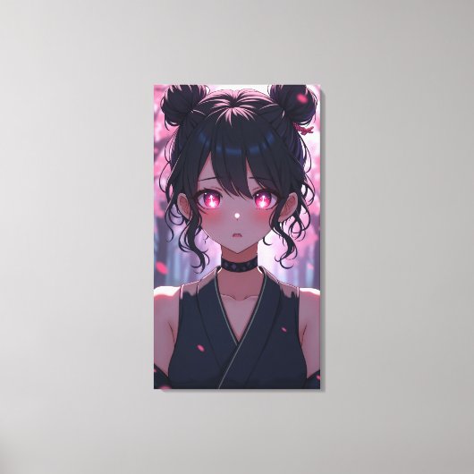 Schattigee anime kunst. canvas afdruk (Voorkant)