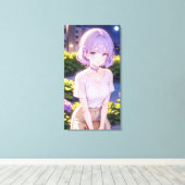 Schattigee anime kunst. canvas afdruk (Insitu (Houten vloer))