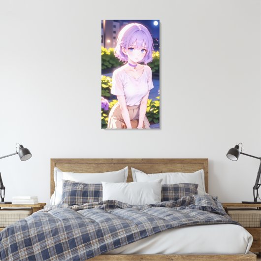 Schattigee anime kunst. canvas afdruk (Insitu (Slaapkamer))