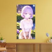 Schattigee anime kunst. canvas afdruk (Insitu (Woonkamer))