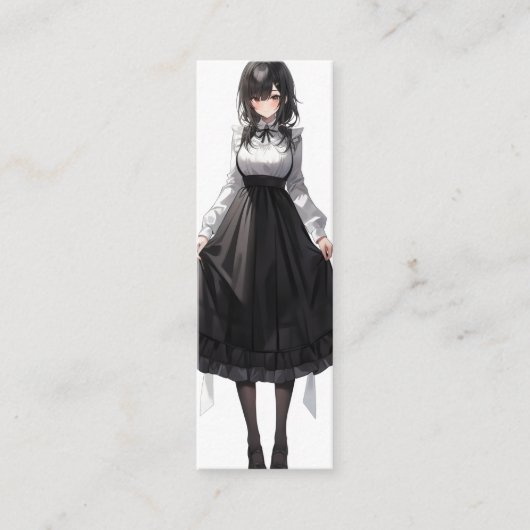 Schattigee Anime Maid Mini Visitekaartje (Voorkant)