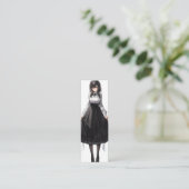Schattigee Anime Maid Mini Visitekaartje (Staand voorkant)