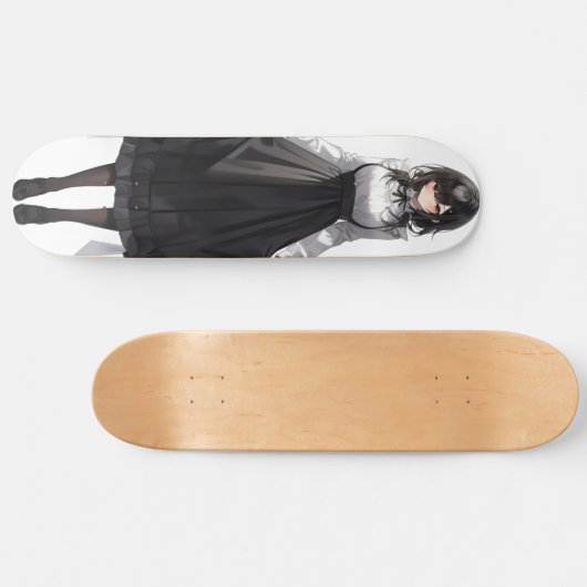 Schattigee Anime Maid Persoonlijk Skateboard (Horizontaal)