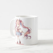 Schattigee Anime meisje Koffie Mok (Voorkant links)