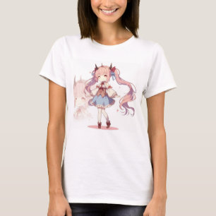 Schattigee Anime meisje T-Shirt