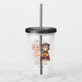 Schattigee anime mummie & vampier meisjes acryl drinkbeker (Voorkant)