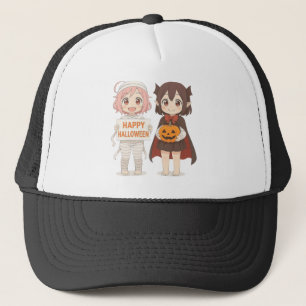 Schattigee anime mummie & vampier meisjes trucker pet