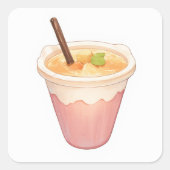 Schattigee anime-Sticker Vierkante Sticker (Voorkant)