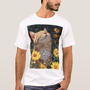 Schattigee Anime Style Cat T-Shirt Design
