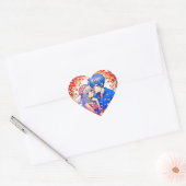 Schattigee anime thema bruiloft hart sticker (Envelop)