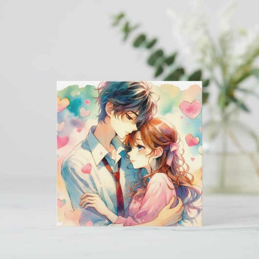 Schattigee anime thema Valentijnsdag (Staand voorkant)