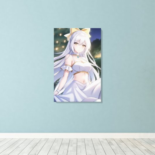 Schattigee Anime Wall Art. Canvas Afdruk (Insitu (Houten vloer))