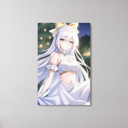 Schattigee Anime Wall Art. Canvas Afdruk (Voorkant)