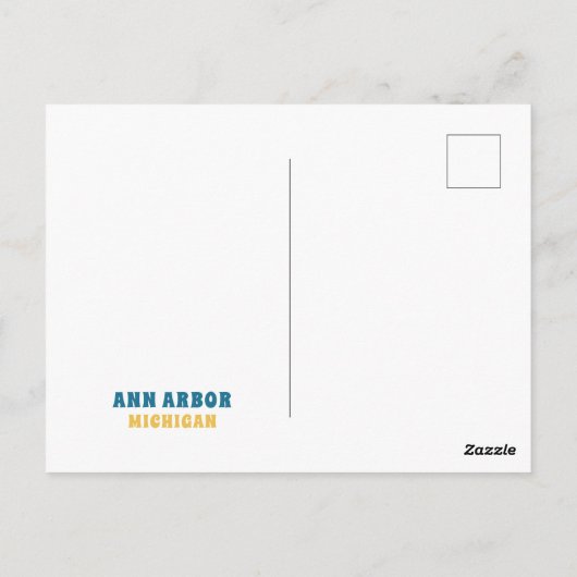 Schattigee Ann Arbor Michigan Favoriete Dingen Kaa Briefkaart (Achterkant)