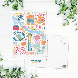 Schattigee Ann Arbor Michigan Favoriete Dingen Kaa Briefkaart