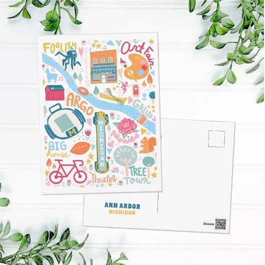 Schattigee Ann Arbor Michigan Favoriete Dingen Kaa Briefkaart