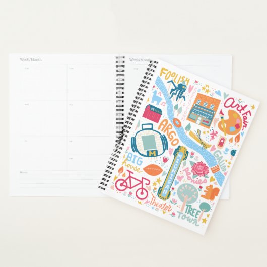 Schattigee Ann Arbor Michigan Favoriete Dingen Planner (Display)