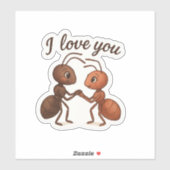 Schattigee Ant Love Sticker – Romantisch Transpara (Vel)