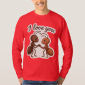 Schattigee Ant Love Sticker – Romantisch Transpara T-shirt (Voorkant)