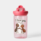 Schattigee Ant Love Sticker – Romantisch Transpara Waterfles (Voorkant)