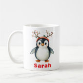 Schattigee Antlers Penguin Holiday Coffee Mok (Links)