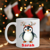 Schattigee Antlers Penguin Holiday Coffee Mok