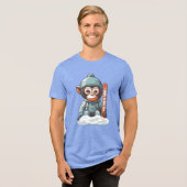 Schattigee Apenpalissaden Tahoe Ski Tri-Blend Shirt (Voorkant volledig)
