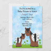 Schattigee Appaloosa Mare en Foal Horse Baby showe Kaart (Voorkant)