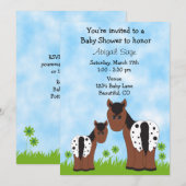 Schattigee Appaloosa Mare en Foal Horse Baby showe Kaart (Voorkant / Achterkant)