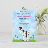 Schattigee Appaloosa Paard Verjaardag Uitnodiging  (Staand voorkant)