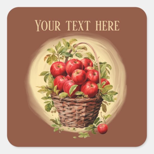 Schattigee appel fruit leveranciers liefhebbers te vierkante sticker (Voorkant)