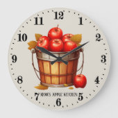 Schattigee appel fruit liefhebbers keuken grote klok (Voorkant)