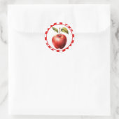Schattigee appel fruit liefhebbers partij ronde sticker (Tas)