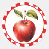 Schattigee appel fruit liefhebbers partij ronde sticker (Voorkant)