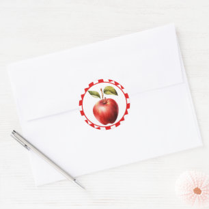 Schattigee appel fruit liefhebbers partij ronde sticker