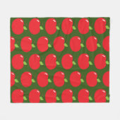 Schattigee appel van je oogplezier Cartoon Fleece Deken (Voorkant (Horizontaal))