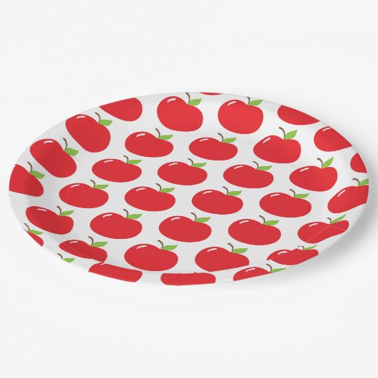 Schattigee appel van je oogplezier Cartoon Papieren Bordje (Gekanteld)