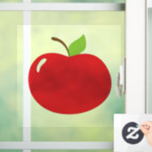 Schattigee appel van je oogplezier Cartoon Raamsticker (Huis)