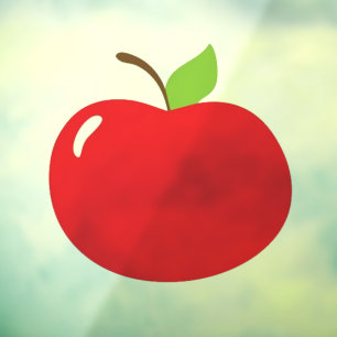 Schattigee appel van je oogplezier Cartoon Raamsticker