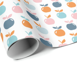 Schattigee Appels op wit Cadeaupapier