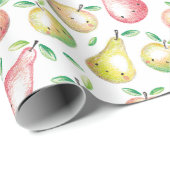 Schattigee Appels & Peren handgetekend wit rood gr Cadeaupapier (Rol Hoek)