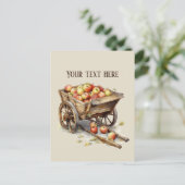 Schattigee appelverkopers fruitliefhebbers boomgaa briefkaart (Staand voorkant)