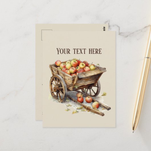 Schattigee appelverkopers fruitliefhebbers boomgaa briefkaart (Voorkant / Achterkant in situ)