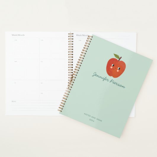Schattigee Apple aangepaste handschriftnaam Planner (Display)