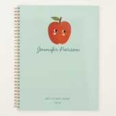 Schattigee Apple aangepaste handschriftnaam Planner (Voorkant)